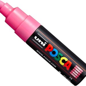 Uni POSCA PC-7M Paint Marker - marqueur – Large Pointe 4,5-5,5 mm – 15 couleurs rose