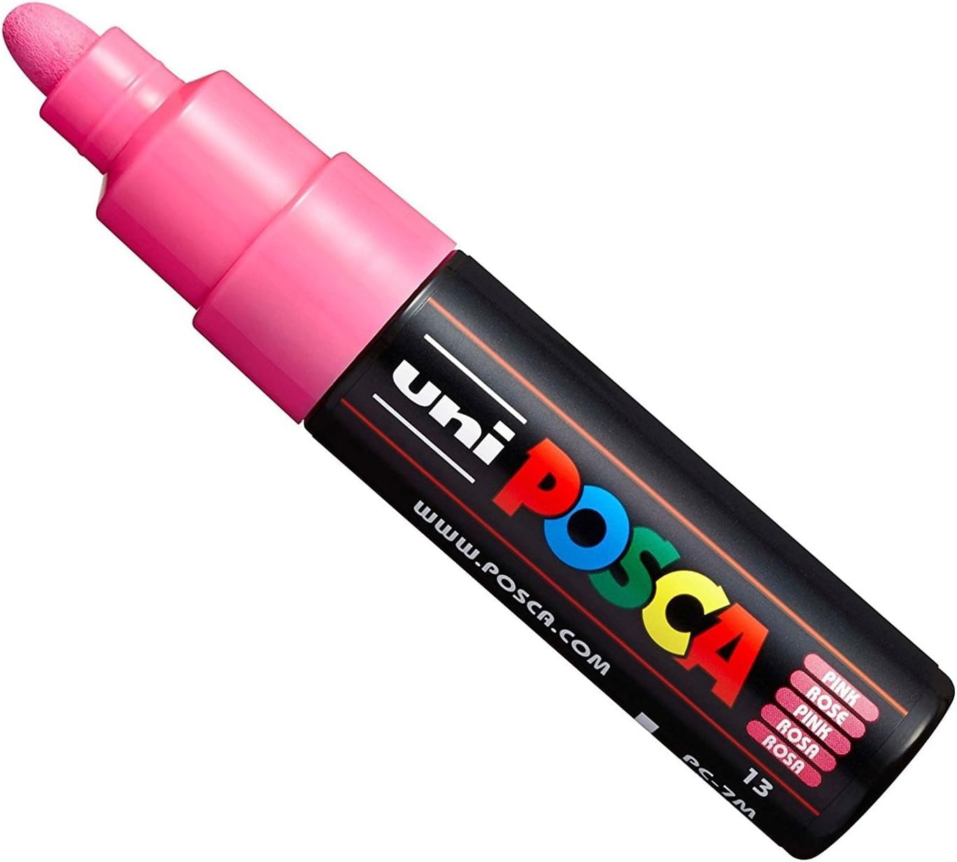 Uni POSCA PC-7M Paint Marker - marqueur – Large Pointe 4,5-5,5 mm – 15 couleurs rose