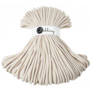 Bobbiny Corde Macramé Tressée Jumbo 9mm (Natural) 100m