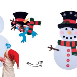 P'tit Clown - Décoration de Noël DIY à Accrocher - Bonhomme de Neige, Sapin - pour Décor Maison, Porte d'Entrée, Rebords de Fenêtres et Cheminées - 50 x 98 cm