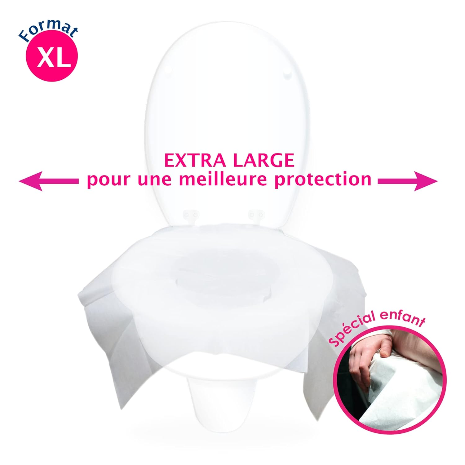 ORGAKIDDY — Protège-cuvette de toilettes jetable XL x10 – Image 3