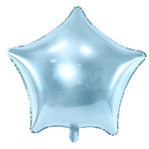 PartyDeco Ballon Mylar Foil en Forme d'étoile métallisée Ø 48 cm Bleu Ciel