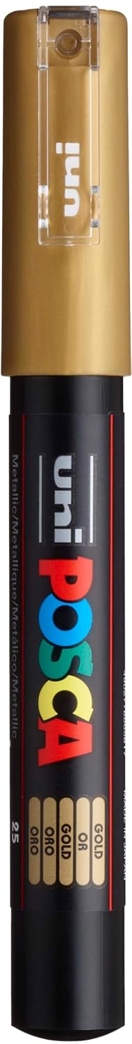 Uni-ball Posca Marqueur Pointe ogive Ultra fine - Or