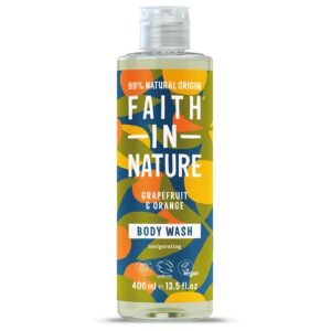 Faith in Nature Gel Douche Pamplemousse et Orange, 400 ml