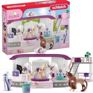 Schleich 42587 Horse Club - Boutique Éphémère Sofia's Beauties - Écurie Malette de coiffage avec Accessoires de Pansage et Figurines Chevaux - Set de 99 Pièces pour Enfants de 4 Ans et +