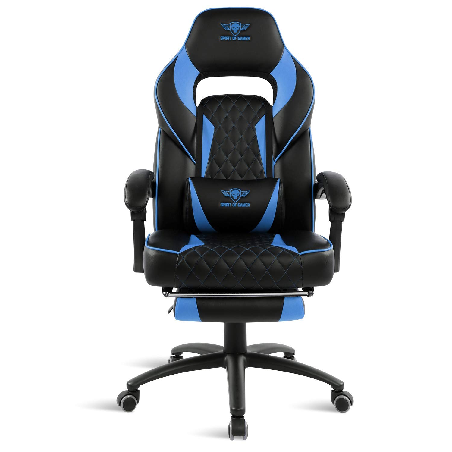 SPIRIT OF GAMER Mustang Series — Chaise gaming bleue inclinable – Image 3