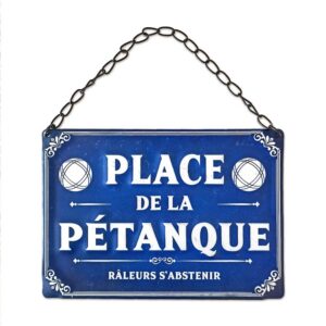STC Plaque Metal Place de la Petanque
