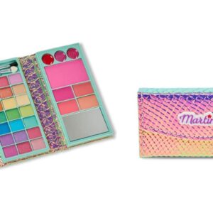 Martinelia Palette de Maquillage Enfants Sirène - Palette Fard À Paupières 21 Fards à Paupières, 3 Brillants à Lèvres, 5 Bronzeurs & Blush, Pinceaux & Miroir - Maquillage pour Enfant