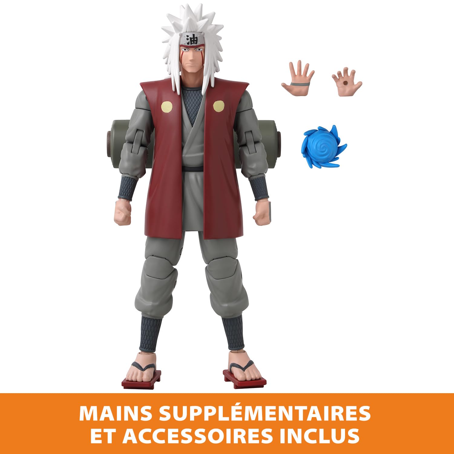 BANDAI Anime Heroes — Figurine articulée Jiraiya 17 cm – Image 5