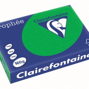 CLAIREFONTAINE Ramette de 250 feuilles - Papier Trophée 160g - Format A4 couleur vert billard 1007