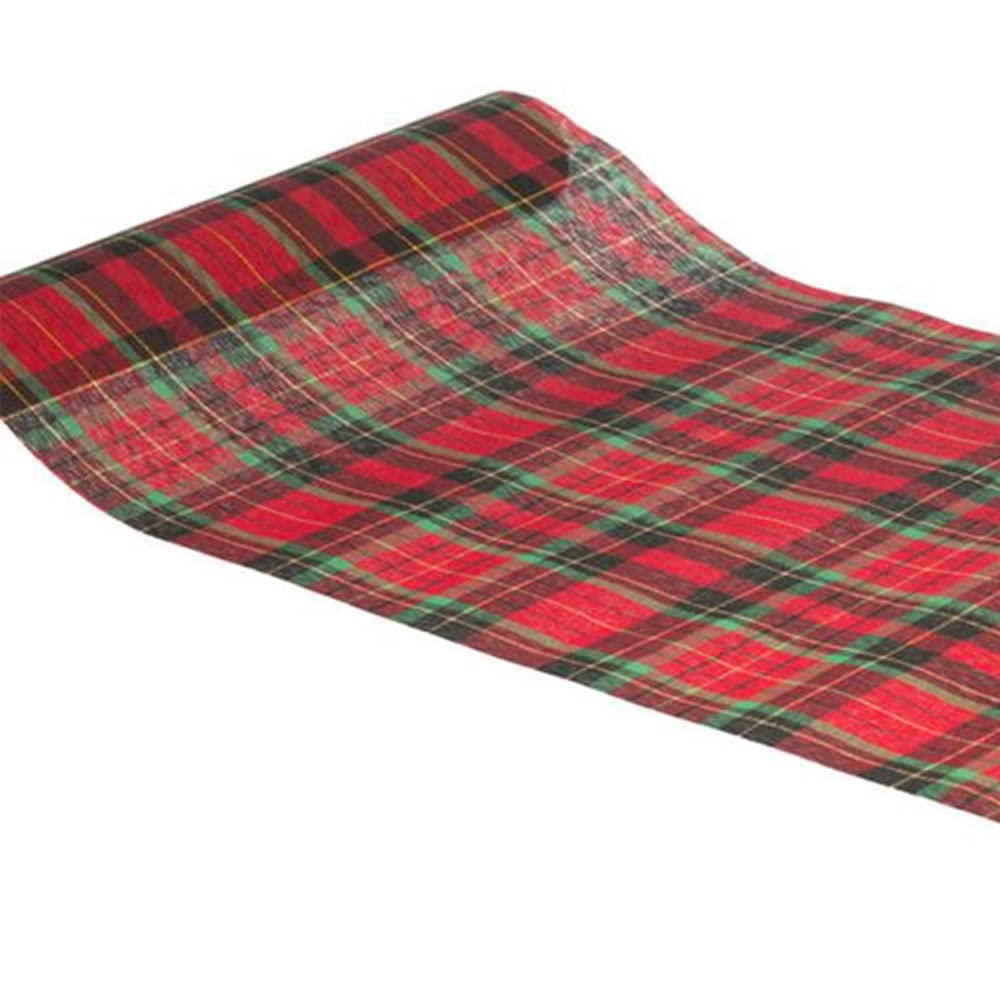 Chemin DE Table Tissu Tartan ÉCOSSE 28CMX3M Rouge