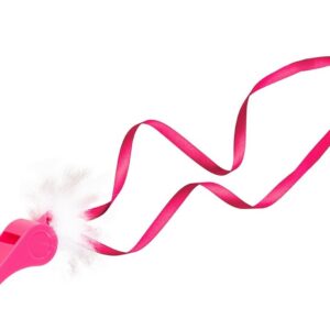 P'tit Clown - 66621 - Lot de 6 Sifflets - Parfait pour Ajouter Une Touche de Fun et de Folie à Votre Enterrement de Vie de Jeune Fille - EVJF - Rose