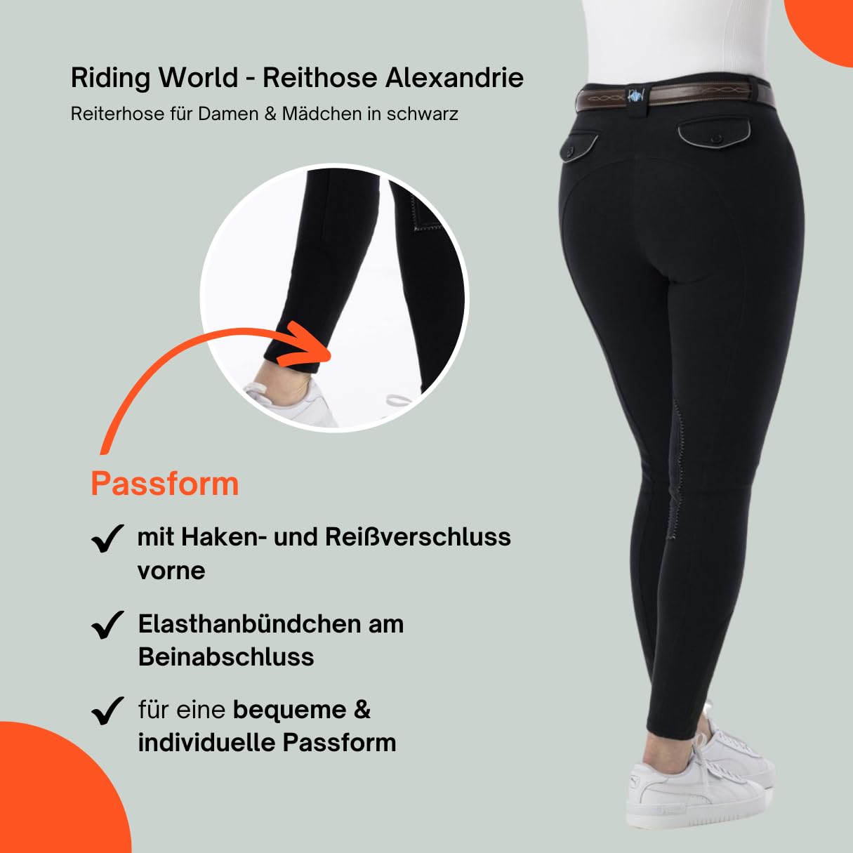 RIDING WORLD Alexandrie — Pantalon d’équitation femme et enfant – Image 5