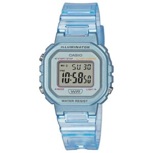 Casio Montre Quartz Unisexe 30.00mm avec Cadran Clear Digitale et Bracelet en Plastic/Resin Bracelet Bleu LA-20WHS-2AEF