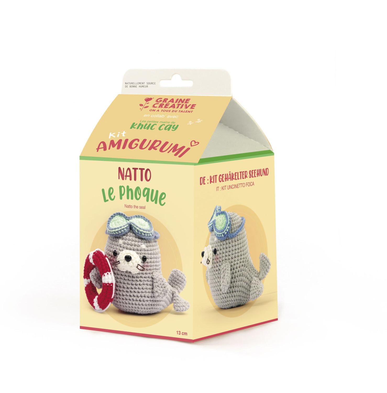 GRAINE CREATIVE — Kit Amigurumi Phoque Crochet – Image 3