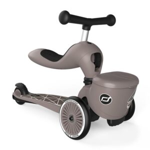 Scoot & Ride Unisexe - Baby Highwaykick 1 Lifestyle Kickboard avec siège et conteneur… (Brown Lines)