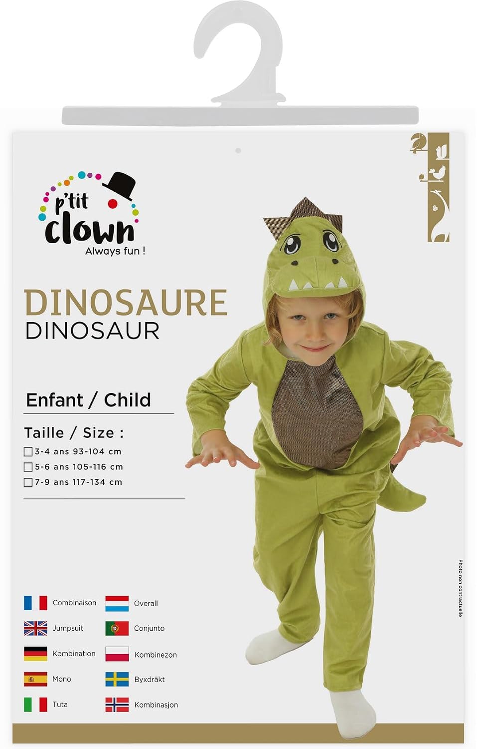 P'TIT CLOWN — Costume Dinosaure Enfant 3/4 ans – Image 6