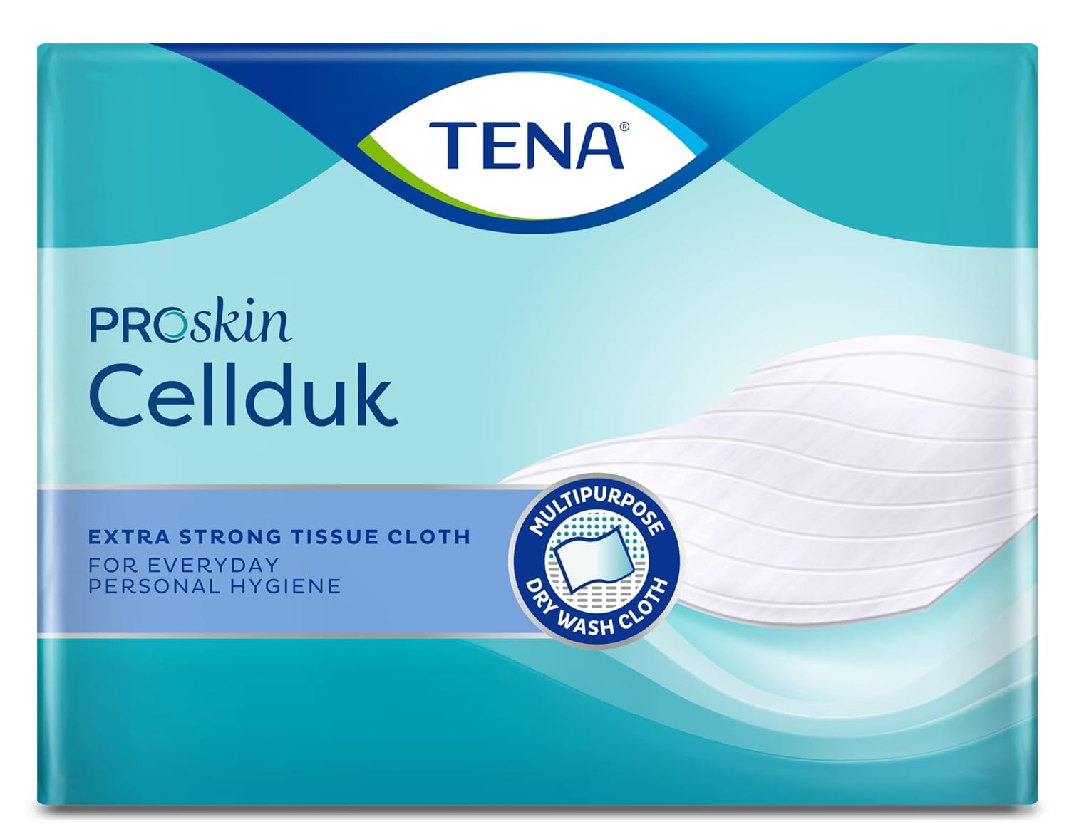 TENA — Lot de 200 lingettes en cellulose 25 x 27 cm – Image 3