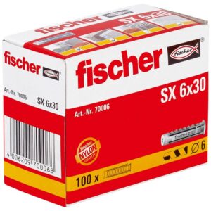 fischer - Chevilles nylon SX 6 x 30 / Boîte de 100