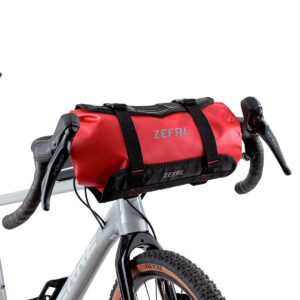 ZEFAL Z Adventure F5 - Borsa Manubrio Bici 5 Litri - Borse Bikepacking Gravel - Borsa Bici Gravel Impermeabili e Universali, Rouge et Noir
