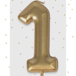 Alternative view of P'TIT CLOWN — Bougie Anniversaire Chiffre 1 Or