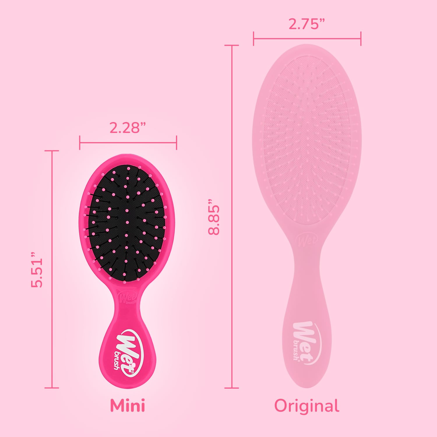 WET BRUSH Mini — Brosse Démêlante Rose – Image 4