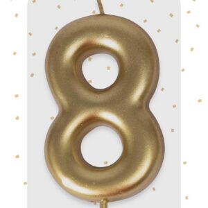 Alternative view of P'TIT CLOWN — Bougie Anniversaire Chiffre 8 Or