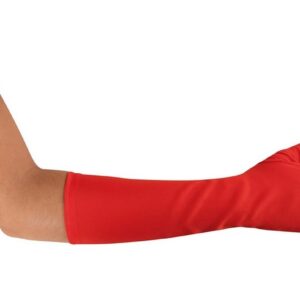 P'tit Clown - 39360 - Paire de Gants Longs - Long Gloves - Accessoire de Déguisement pour Carnaval, Nouvel An, Années 20, Flapper, Halloween, Soirées Costumées - 40 cm - Rouge