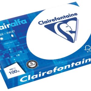 Clairefontaine 1951C - Clairalfa - Lot de 500 Feuilles de Papier - A3 - 100 g - Blanc