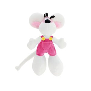 Diddl - Peluche en Salopette Rose 20cm - 100% Recyclée - Peluche Écoresponsable et Douce - Cadeau Original Enfant - Souris Années 90 à Collectionner - Cadeau Enfant et Adulte