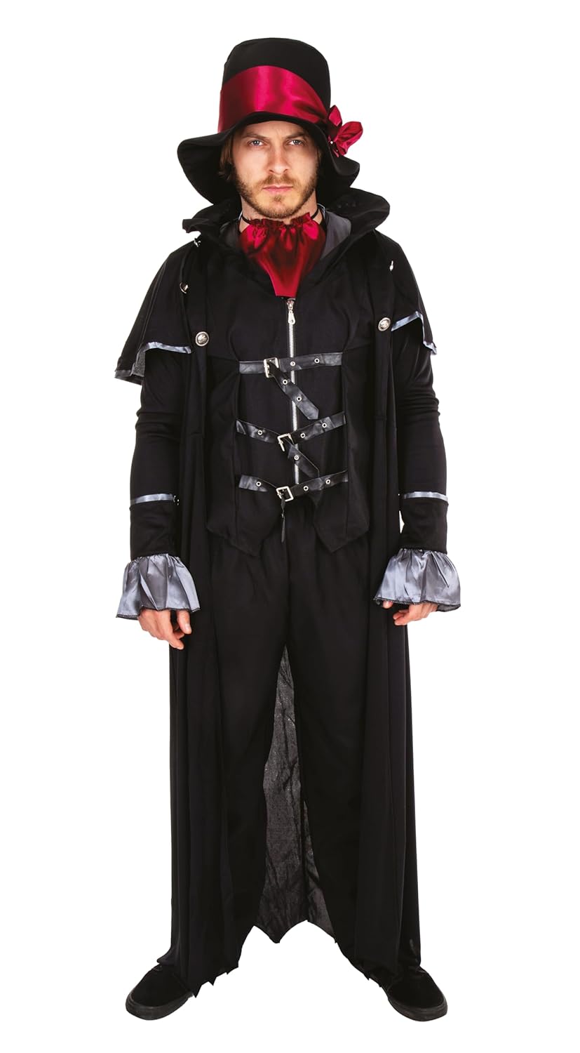 P'TIT CLOWN - 44015 - Costume Vampire Dandy - Dracula - Costume Halloween Adulte - Cosplay, Carnaval, Fêtes Costumées - Taille S/M