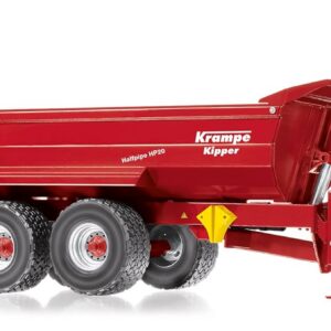 Wiking 077854 Krampe Halfpipe HP 20 Demi-Tube Tandem, Modèle réduit de remorque, 1:32, à partir de 14 ans, Nombreuses fonctionnalités, Benne basculante, Hayon ouvrable, Rouge