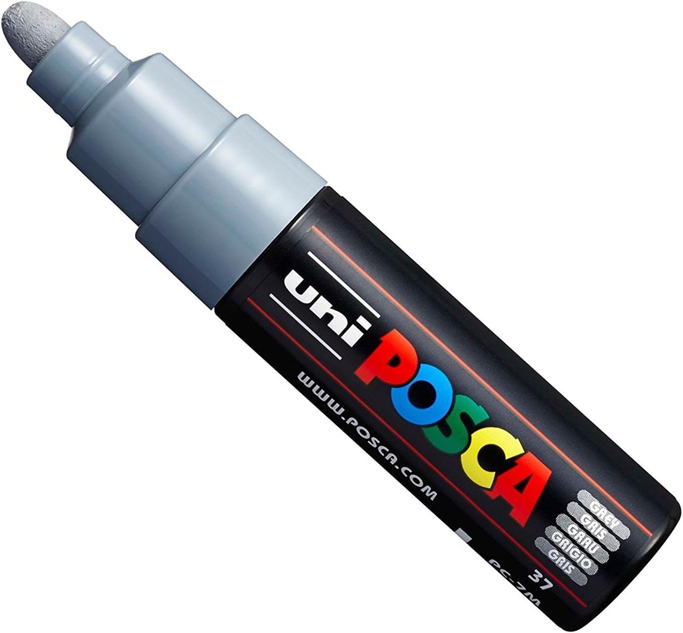 Uni POSCA PC-7M Paint Marker - marqueur – Large Pointe 4,5-5,5 mm – 15 couleurs gris