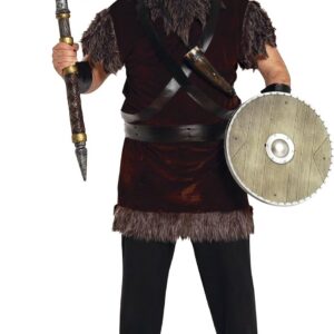 FIESTAS GUIRCA | Costume de Viking Adulte (54-56/XL) - Tunique, Bandeau, Ceinture, Cornes et Manchettes - Tenue de Guerrier Nordique pour Halloween, Carnaval et Fêtes Déguisées - Homme