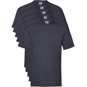 Fruit of the Loom Valueweight 5 Pack, T-Shirt Homme, Bleu (Deep Navy AZ), Medium