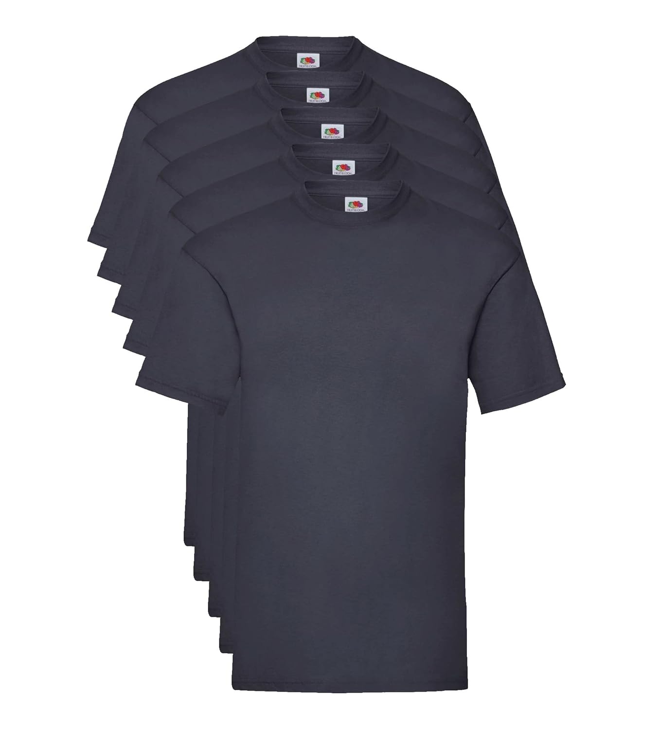Fruit of the Loom Valueweight 5 Pack, T-Shirt Homme, Bleu (Deep Navy AZ), Medium