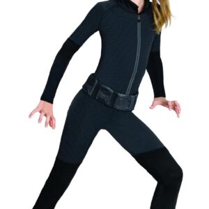 RUBIE'S DC Officiel - Déguisement Catwoman Enfant Fille - Taille 8-10 ans - Costume Combinaison, Couvre-Bottes et Masque - Pour, Carnaval - Idée Cadeau Noël