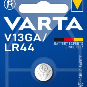 Varta - Pile bouton - LR44 - High Energy Alkaline - 1,5 Volt, Gris