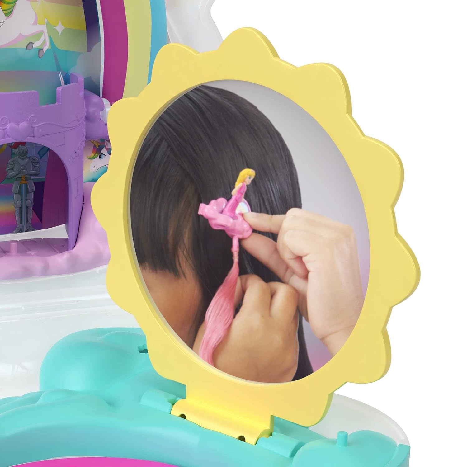 POLLY POCKET — Coffret Salon de Coiffure Licorne Arc-en-Ciel – Image 6
