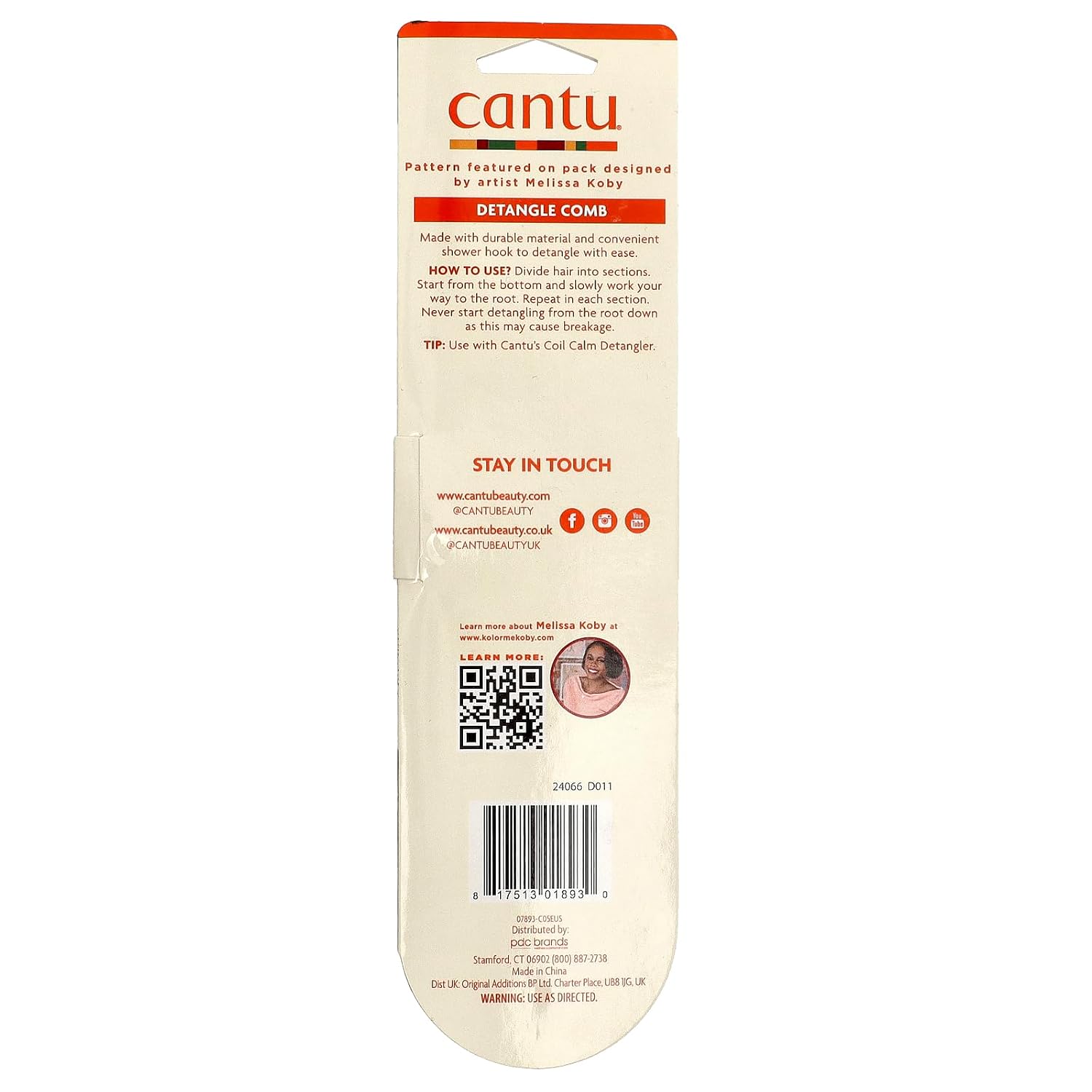 CANTU — Peigne démêlant cheveux épais et texturés – Image 2
