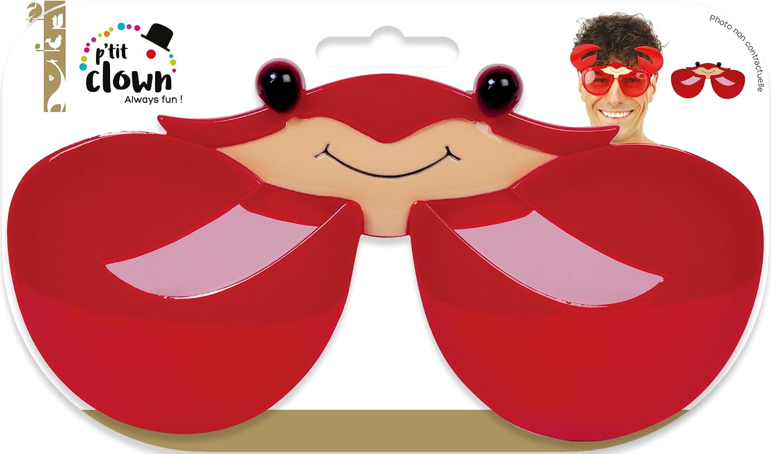 P'TIT CLOWN — Lunettes fantaisie crabe adulte – Image 6