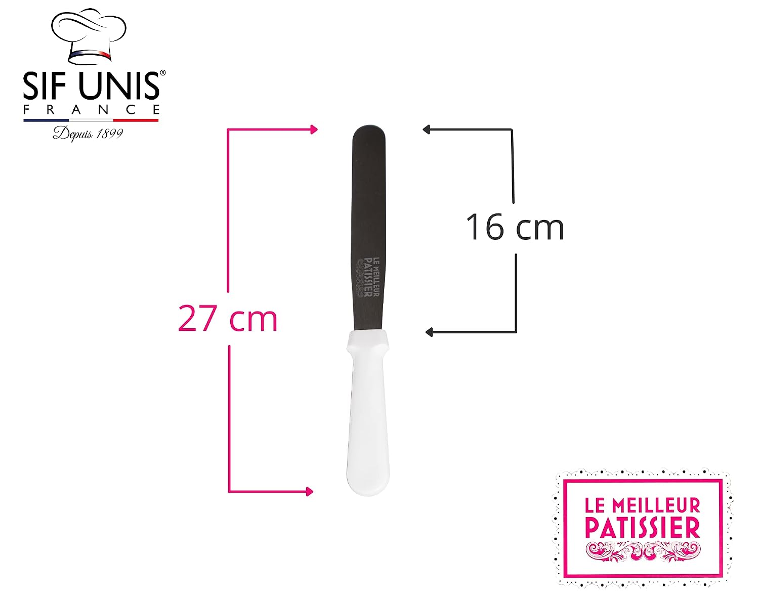 SIF UNIS France — Spatule à lisser inox flexible 16 cm – Image 2