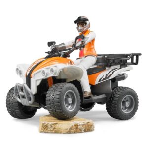 bruder 63000 - Quad avec chauffeur, Figurine jouet, Véhicule, 4x4