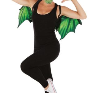 P'TIT ClOWN - 22702 - Set de Déguisement Dragon Adulte - Taille Unique - Idéal pour Tenue Carnaval, Cosplay, Halloween, Fête Costumée, Spectacles, Soirées à Thème, Evénements Déguisés