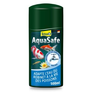 Tetra Pond AquaSafe – Conditionneur d’Eau pour Bassin - Adapte l'eau du robinet à la vie des poissons – Enrichi l’eau d'ingrédients importants et établit les bases d'une vie saine – 500 ml