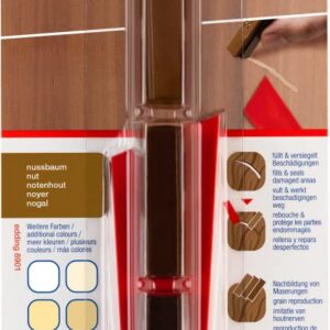 edding 8901 kit de cires de restauration pour meubles - noir - pour combler et réparer les rayures et les trous sur les meubles et autres surfaces en bois