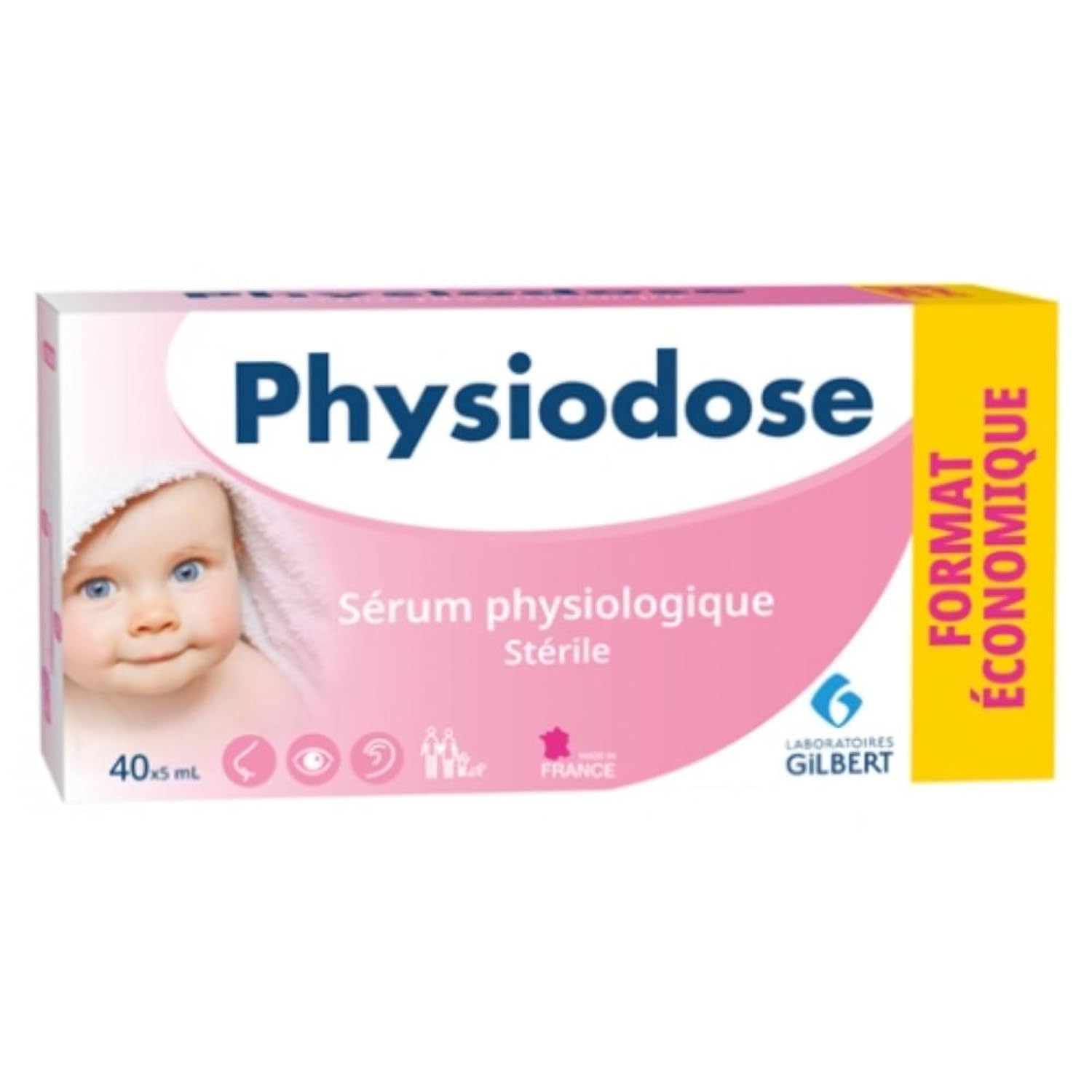 PHYSIODOSE — Sérum physiologique 40 unidoses de 5 ml
