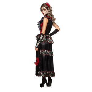 Boland - Costume La Muerte pour Adultes, Robe, Menottes, Collier et Accessoires pour Les Cheveux, Carnaval, fête à thème, Halloween, Jour des Morts