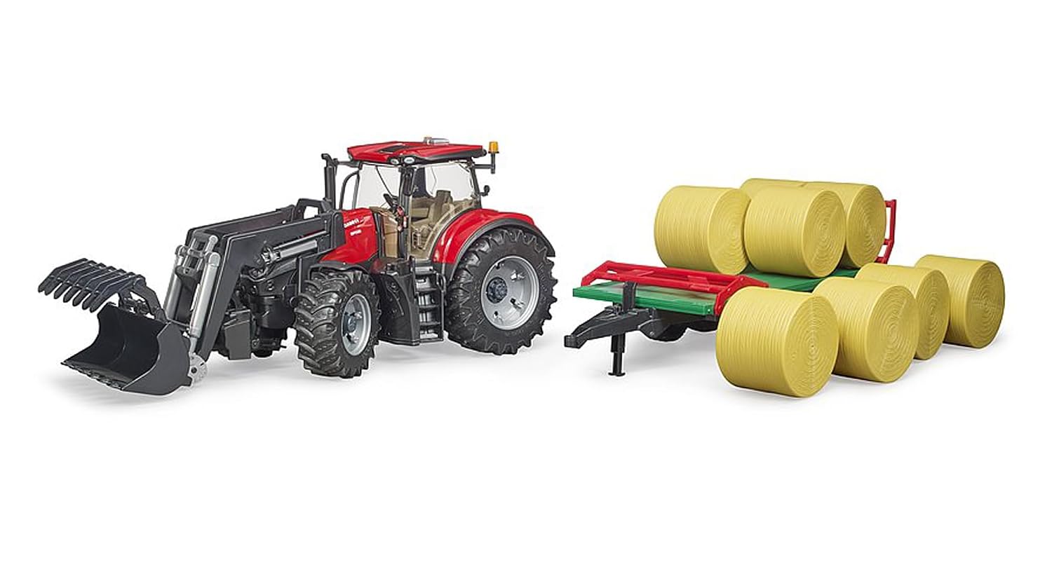 BRUDER Case IH Optum 300CVX — Tracteur 1:16 avec remorque – Image 2