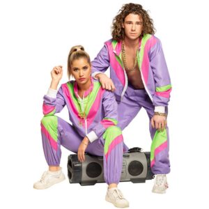 Boland- Trainingsanzug 80er Jahre mit Taschen Costumes Taille Adulte, 10260827, Multicolore, S